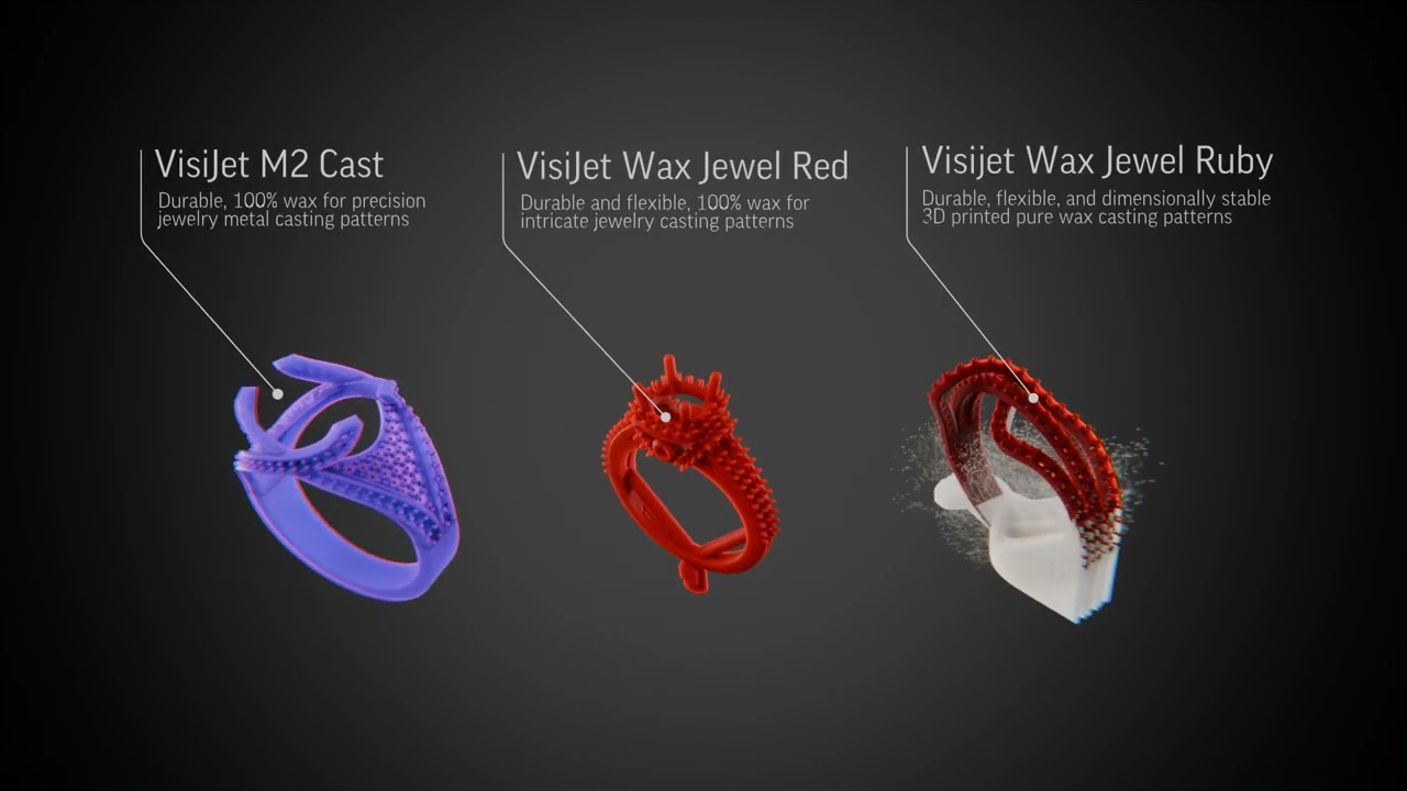 Impresora 3D MJP 300W para joyería.