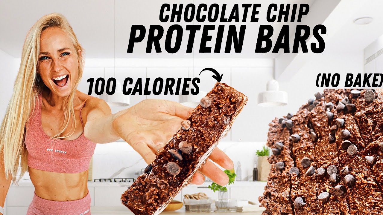 Low Calorie Chocolate Chip Protein Bars (no bake)