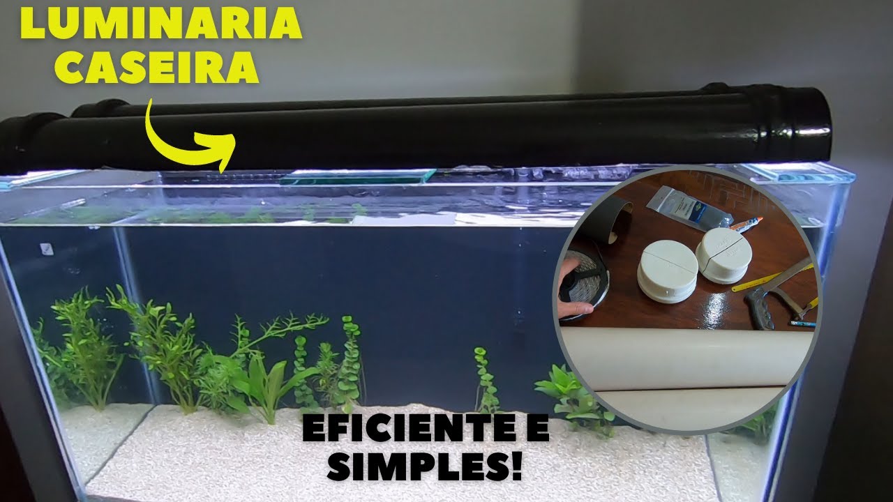 LUMINÁRIA CASEIRA PARA AQUÁRIO! Fiz uma luminária de LED para meu aquário!