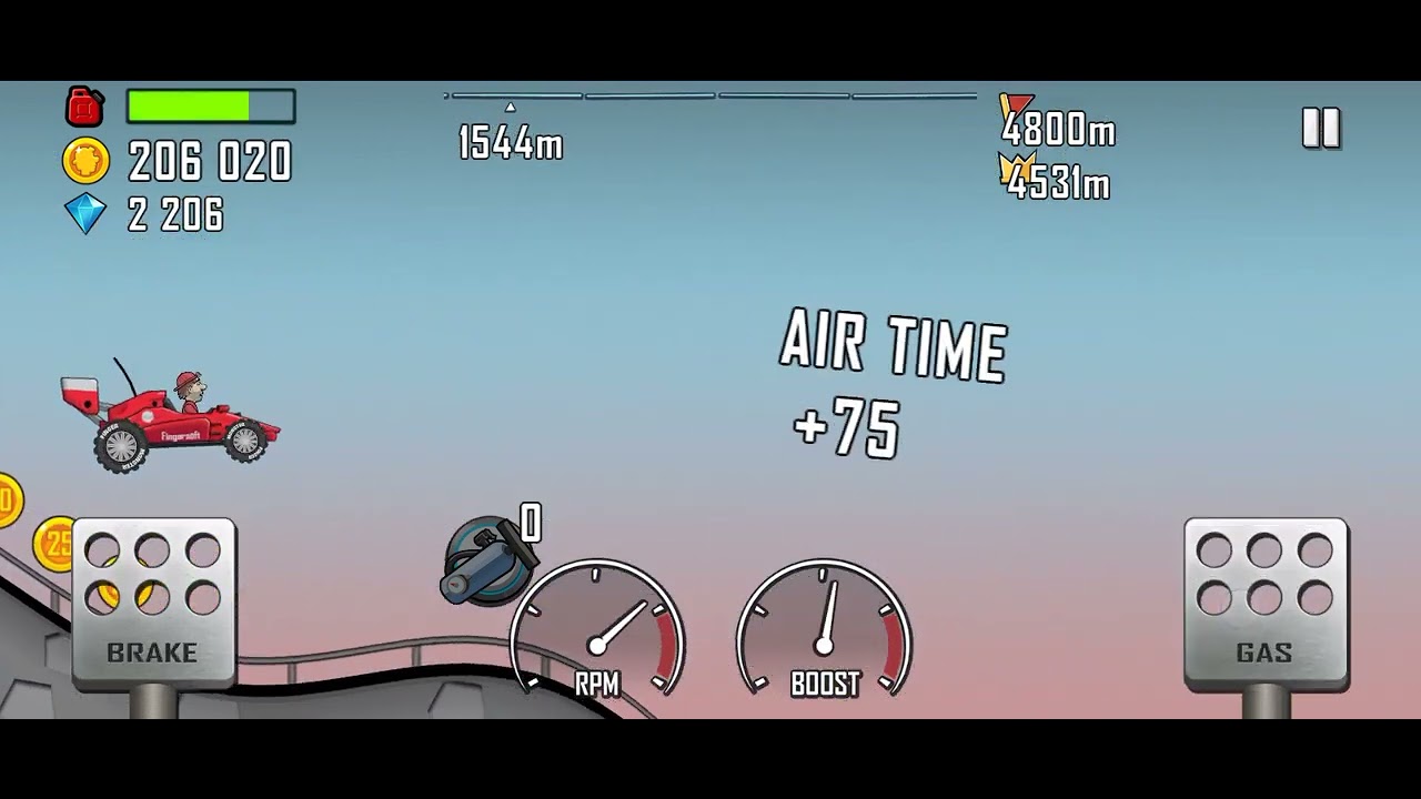 Driving Max upgraded RC Car in Hill climb racing