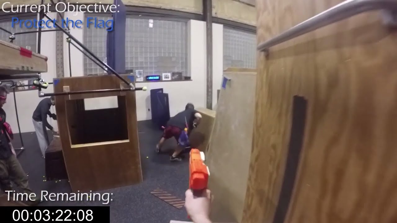 CQB Nerf Gameplay #8 - Push - Multiple Camera Angles w/ a Modded Stryfe