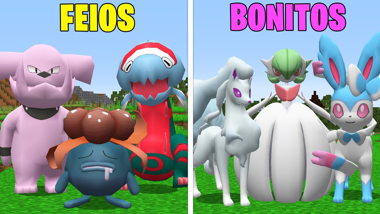 Pokémon Feio vs Pokémon Bonito no Minecraft Pixelmon