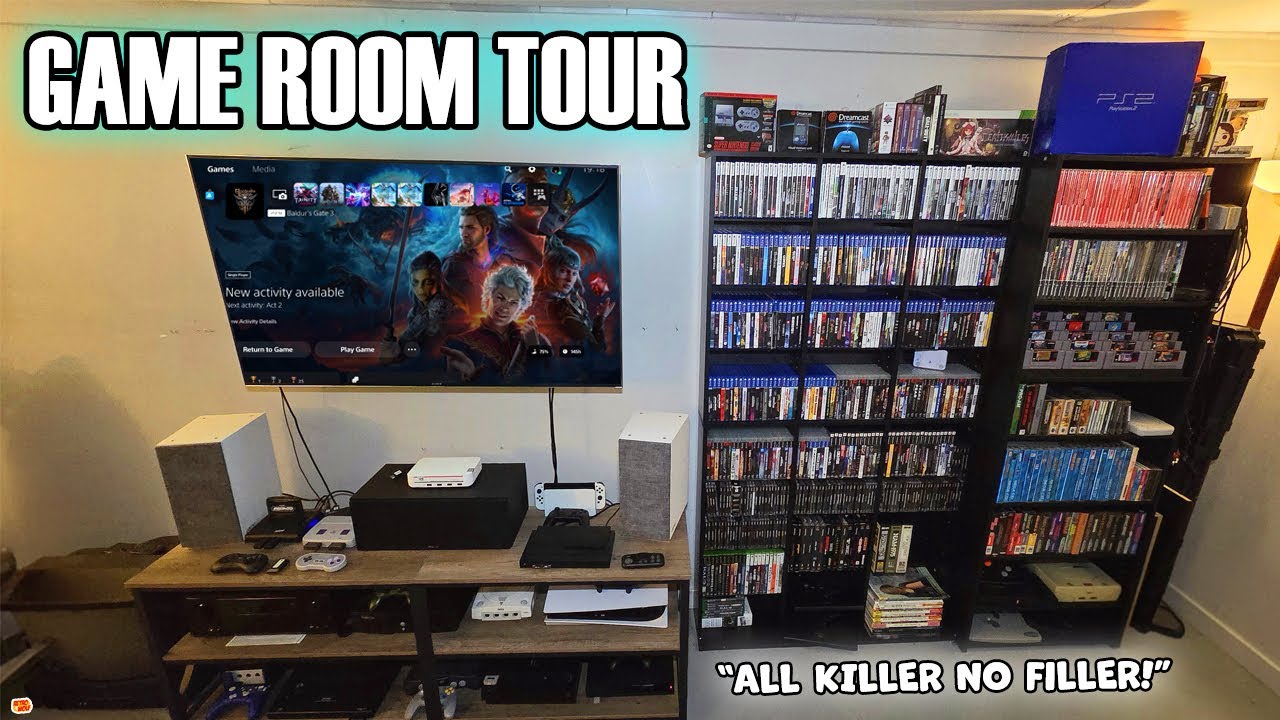 A TRUE All Killer No Filler Retro Game Collection! | Game Room Tour