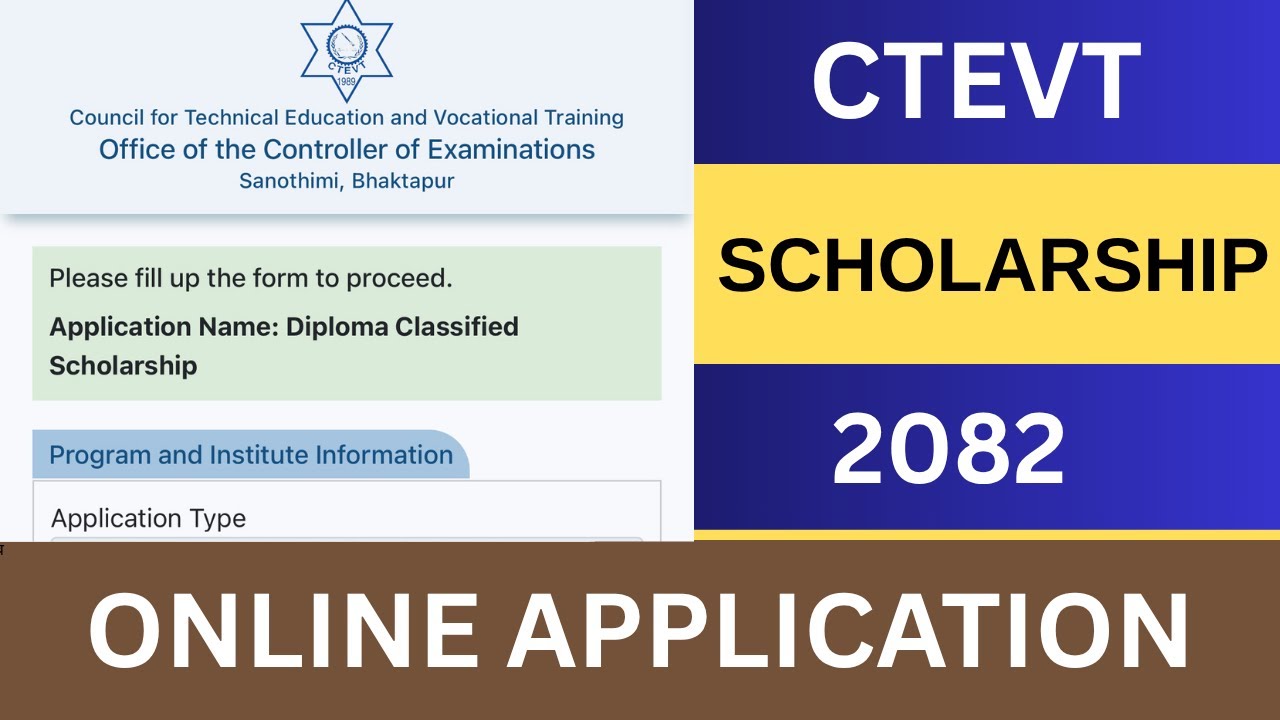 CTEVT Online Form | CTEVT Scholarship After SEE Application Online Application 2082 | How to fill ? 