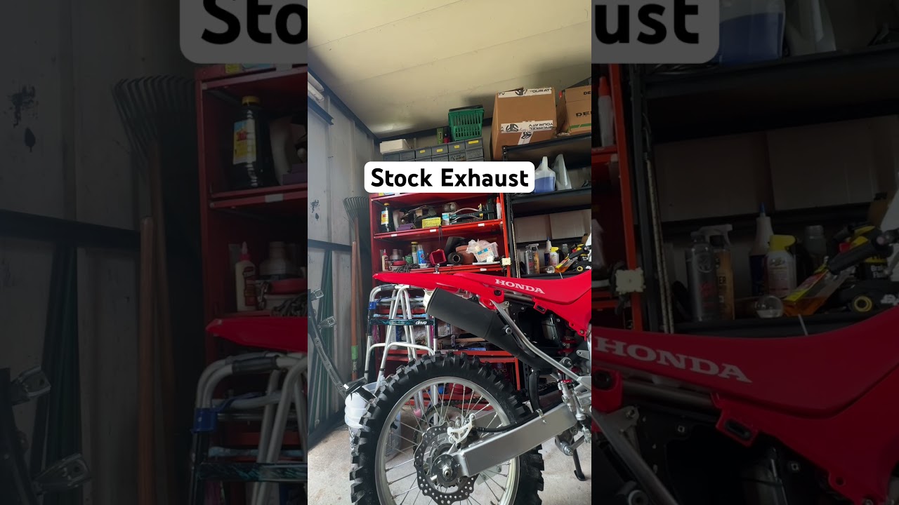 Honda CRF250F aftermarket exhaust (FMF Powercore 4) before and after. #honda #crf250f #exhaust