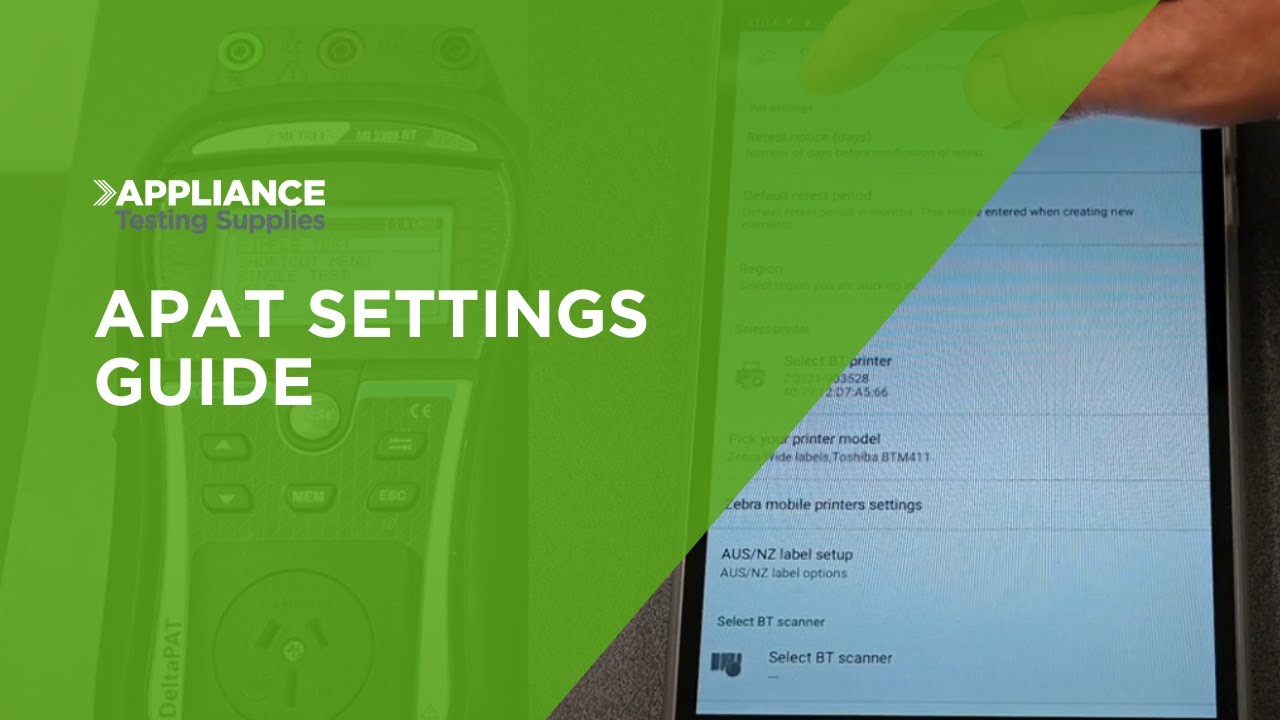 aPAT Settings Explained on your DeltaPAT 3309 BT