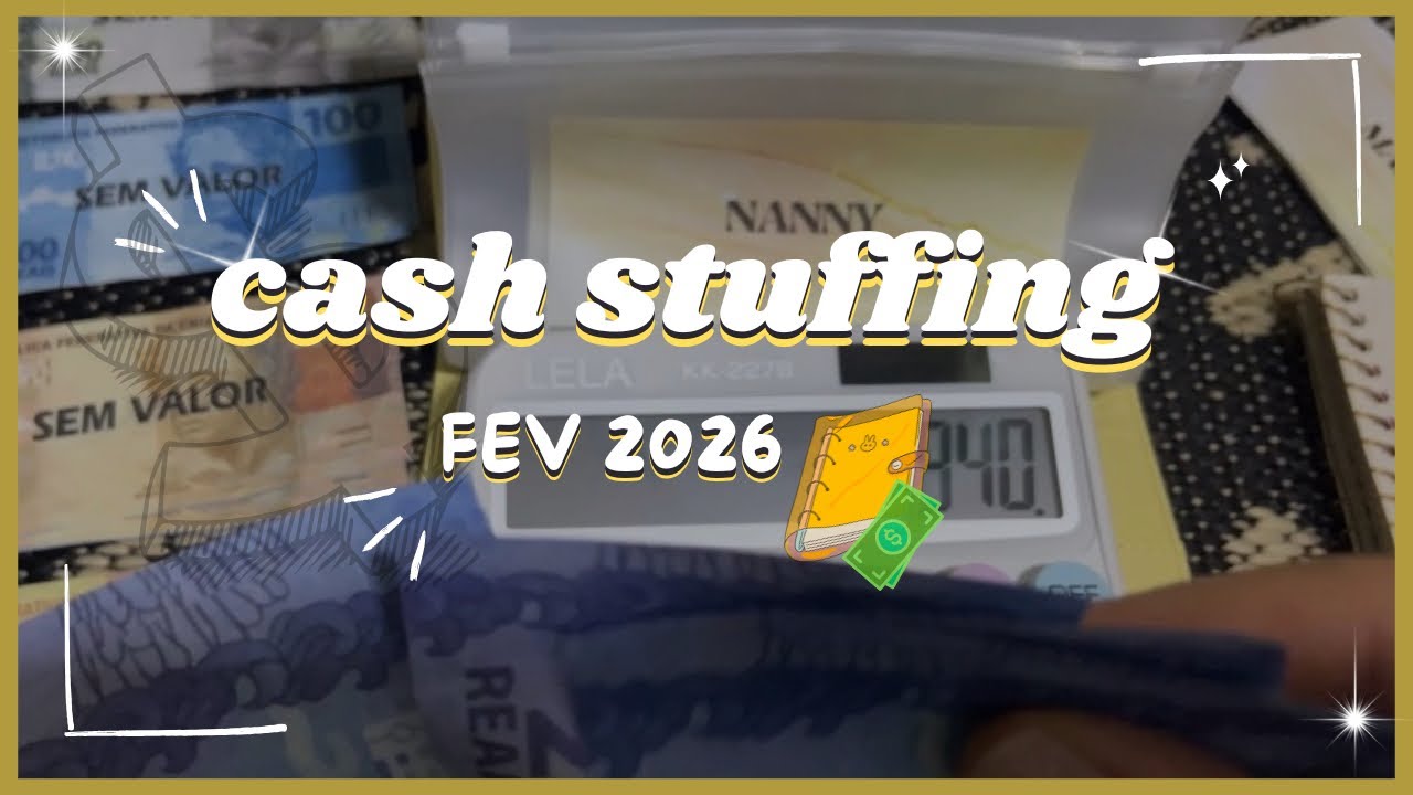 Cash Stuffing | Distribuindo o dinheiro nos envelopes | Meu novo Binder - Fev 2026 