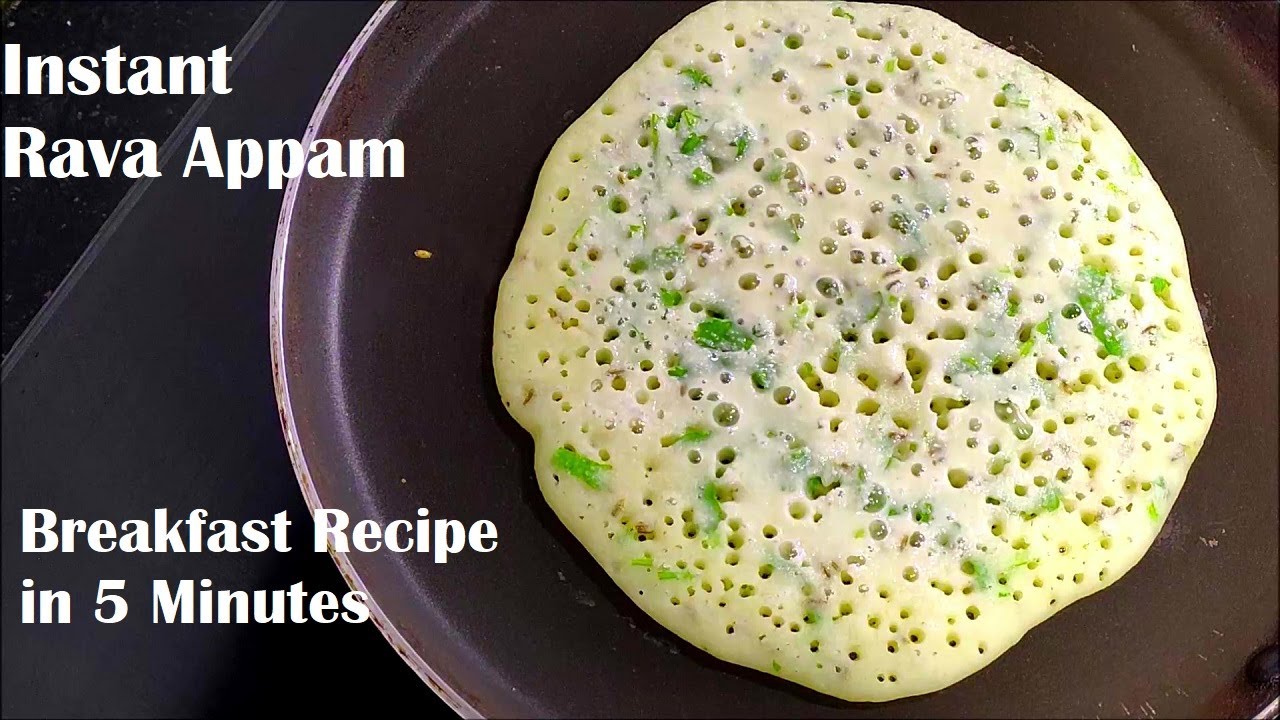 Instant Rava Appam Recipe | Semolina Appam Dosa without Oil | Tasty Suji Appam Recipe in 5 Minutes