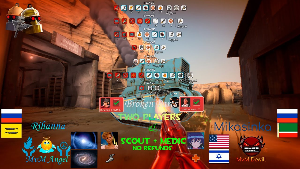 TF2 MvM Broken Parts Scout+Medic NR (Two players only). @MvMAngel       &  @Repeater228    ​