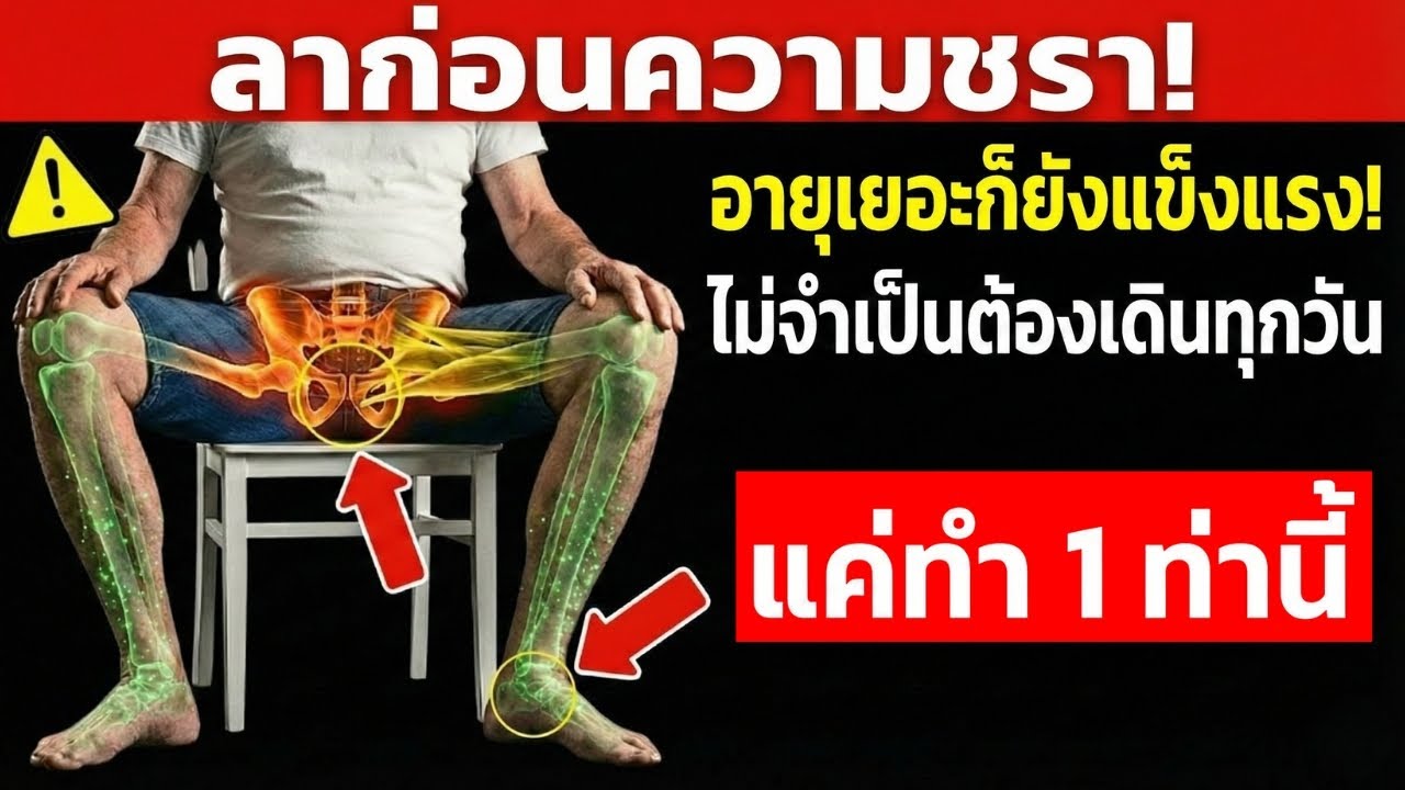 เดินทุกวันอาจไม่พอ? อายุ 60+ ลองท่านี้บนเก้าอี้ แพทย์แนะนำ