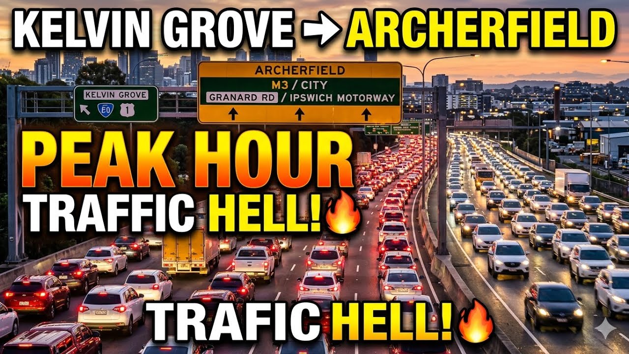 4K- Drive Kelvin Grove to Archerfield.   Peak hour Traffic