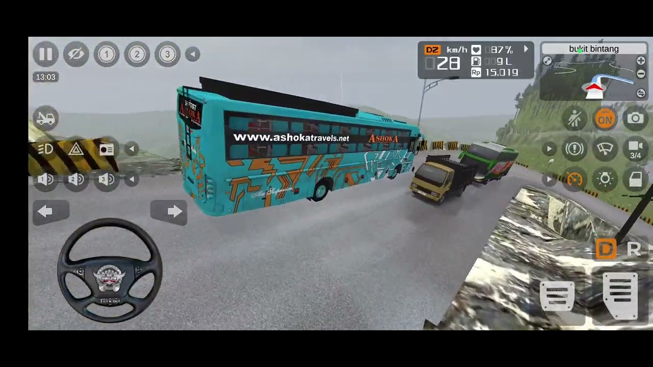 “Jungle Mein Bus, Sher Ka Raaj 🐯🚍” #gaming #bussimulatorindonesia  