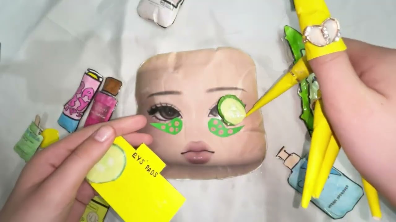 ASMR paperdiy  Roblox skincare 로블독스 💄👄 羅布樂思 💕