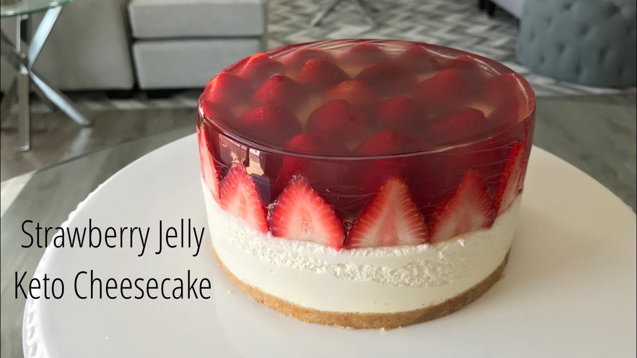 Strawberry Jelly Keto Cheesecake