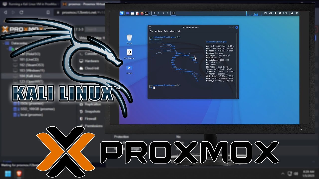 Running a Kali Linux VM in Proxmox VE