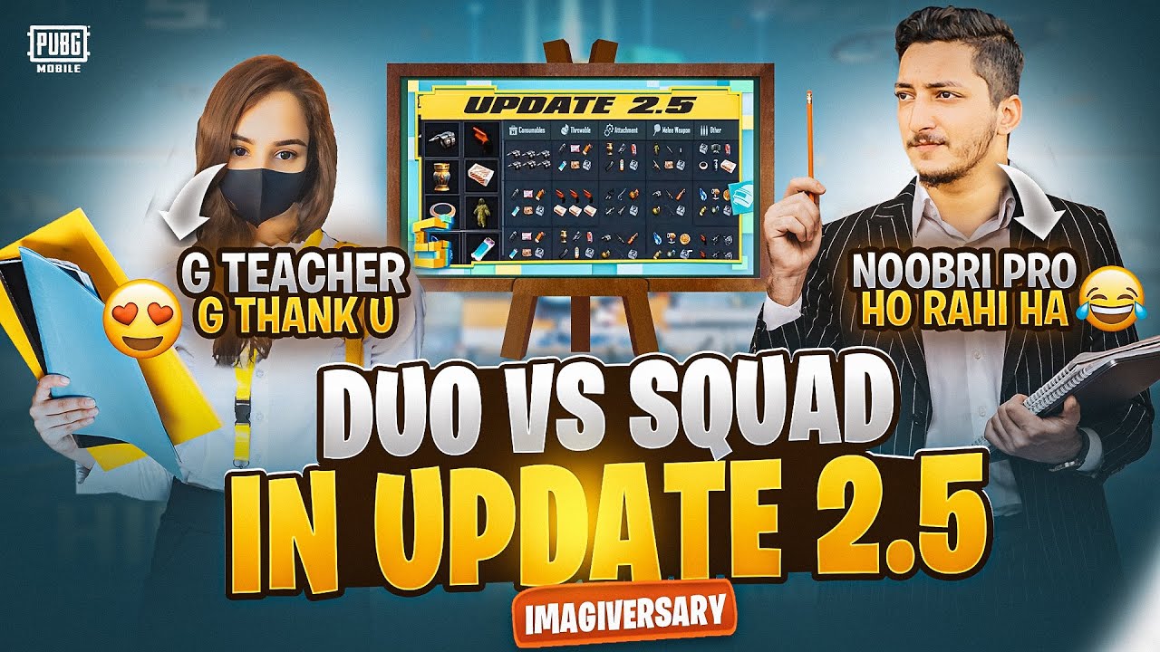 Duo Vs Squad Update 2.5 | Noob Girl Getting Pro☺️ | Pubg Mobile | Fyme Tweety