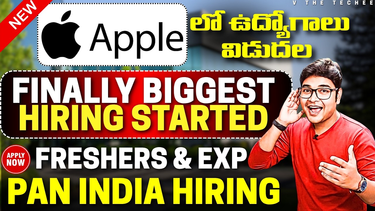 👌Finally Apple Hiring Started | Freshers & EXP Also | Latest Jobs from Apple | V the Techee