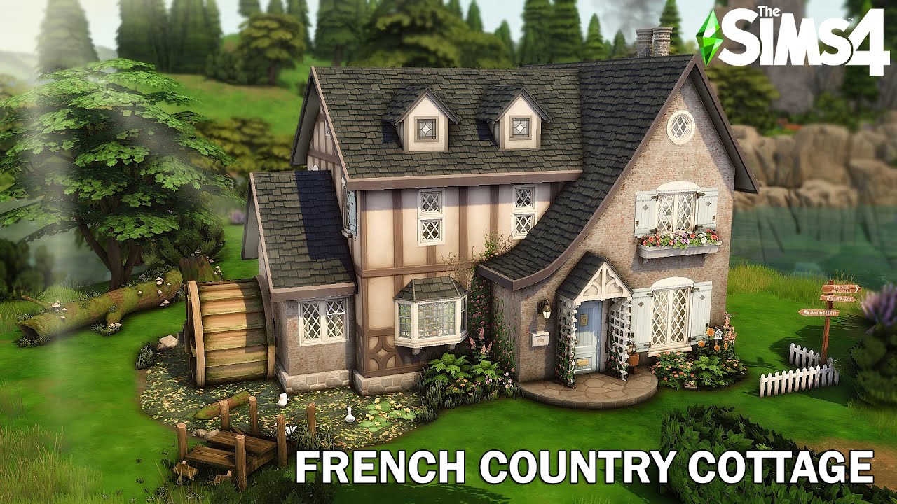 🌻 FRENCH COUNTRY COTTAGE 🌻// Sims 4 Speed Build // NoCC