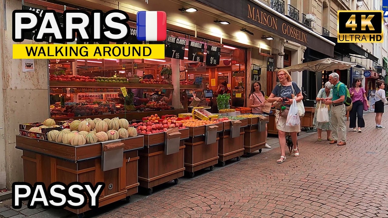 Walking in Paris - 16e arrondissement - Passy - [4K] - Summer 2024 ☁