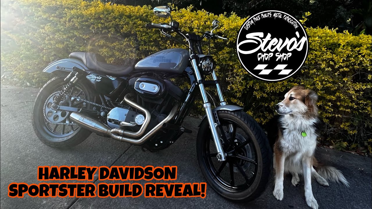 @stevos.chop.shop Harley Davidson club style Sportster 883 build walk around.