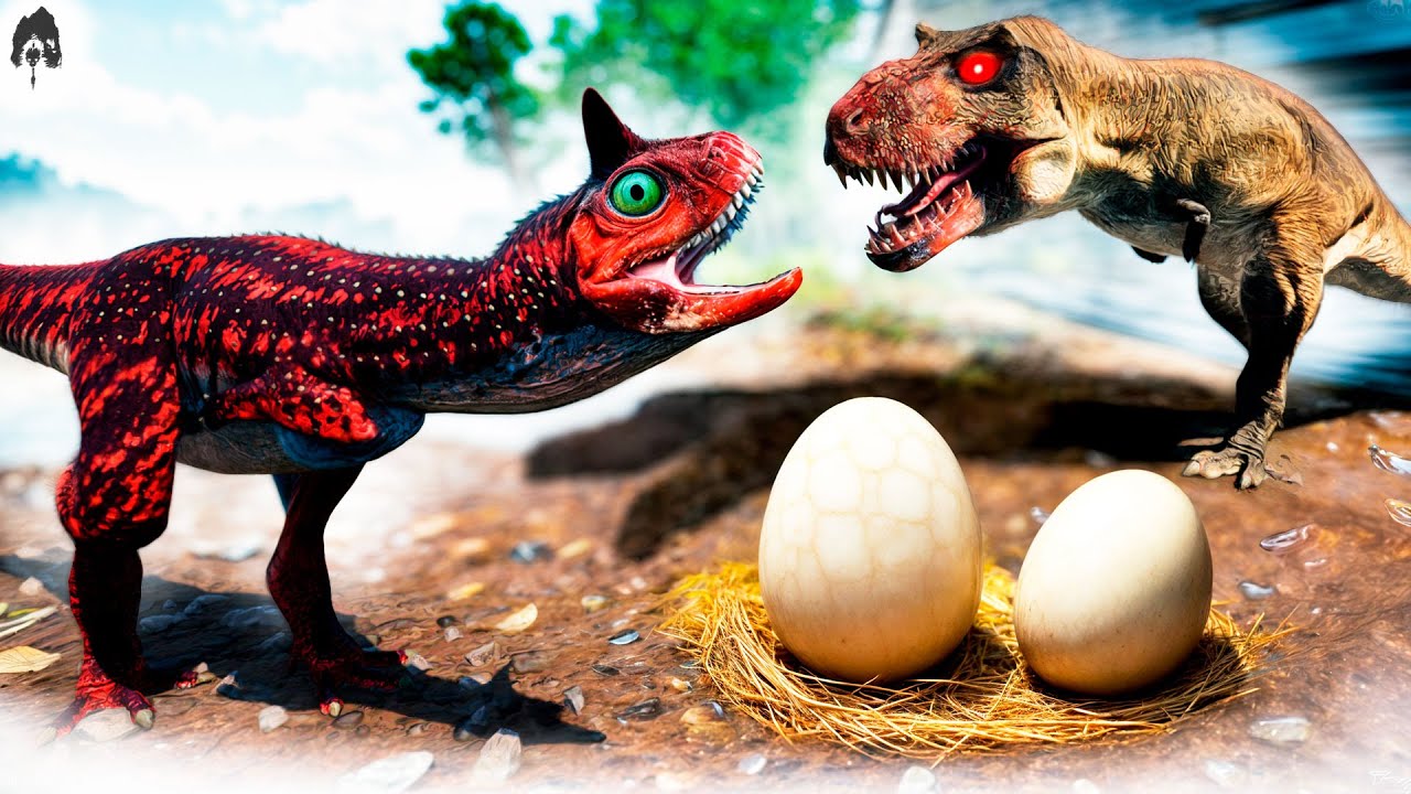 the isle - Criando Ninho! A Invasão Surpresa do T-Rex! Casal Carno! Mãe Protetora em Ação!