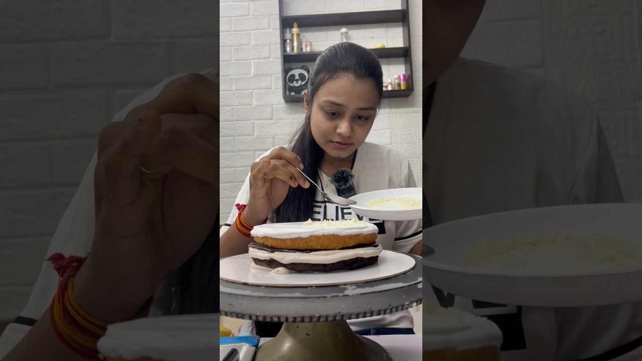 Chocolate vanilla cake 🤷&zwj;♀️ #SoumyaCRecipes ❤️