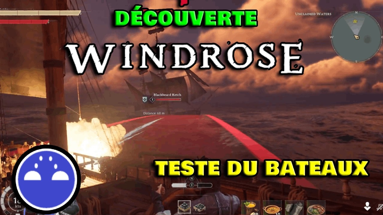 redif live 02 : Windrose teste du bateaux.