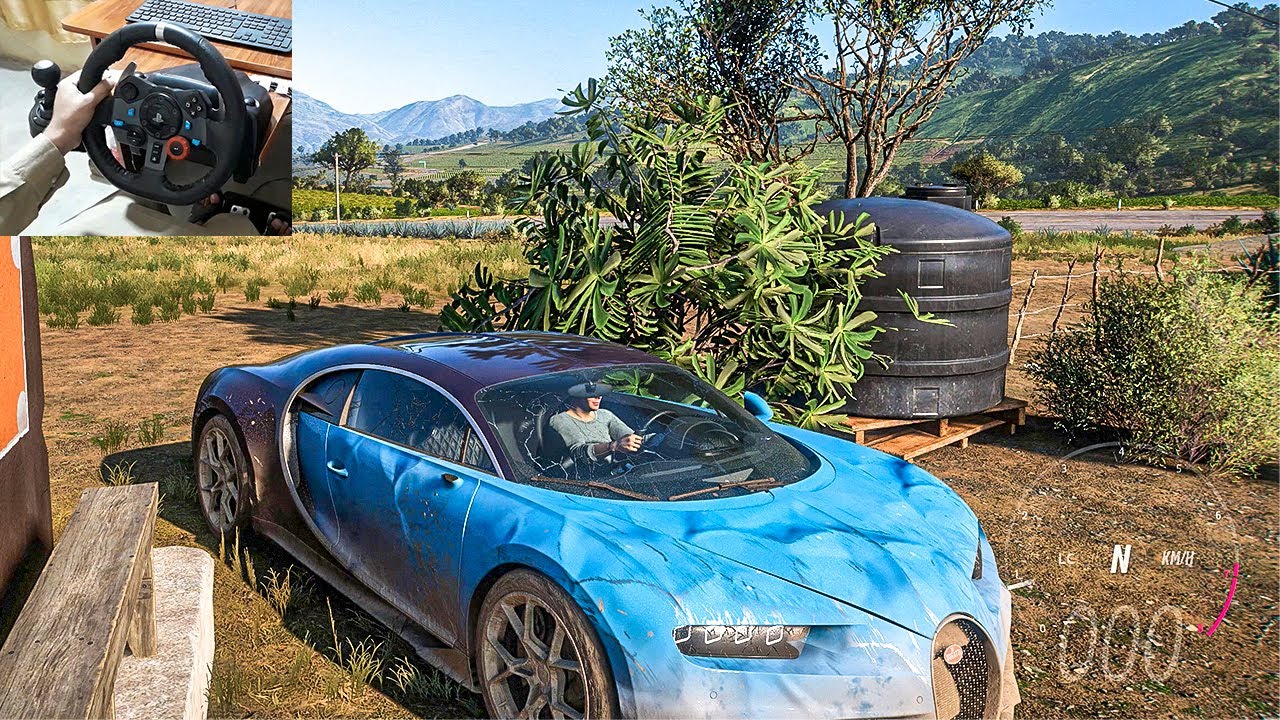 Rebuilding Bugatti Chiron - Forza Horizon 5 | Steering Wheel Gameplay