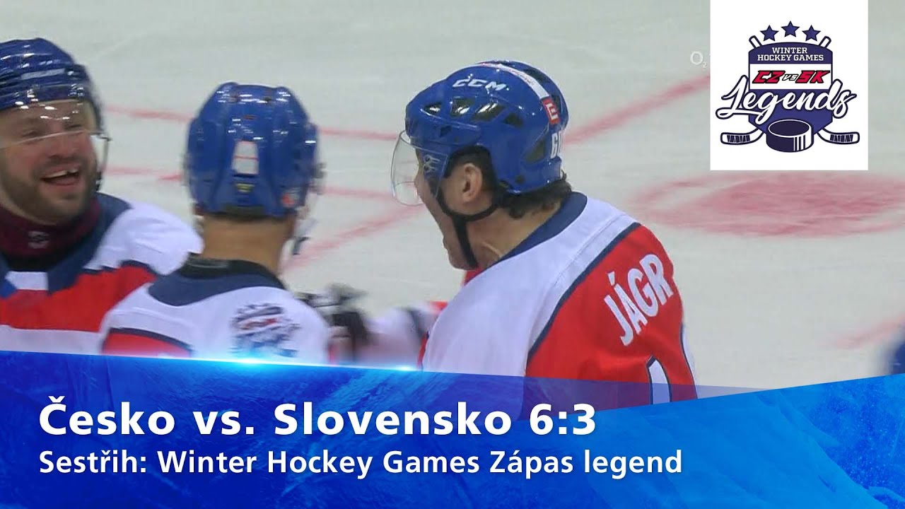 Sestřih: Winter Hockey Games Zápas legend Česko vs. Slovensko (6:3)