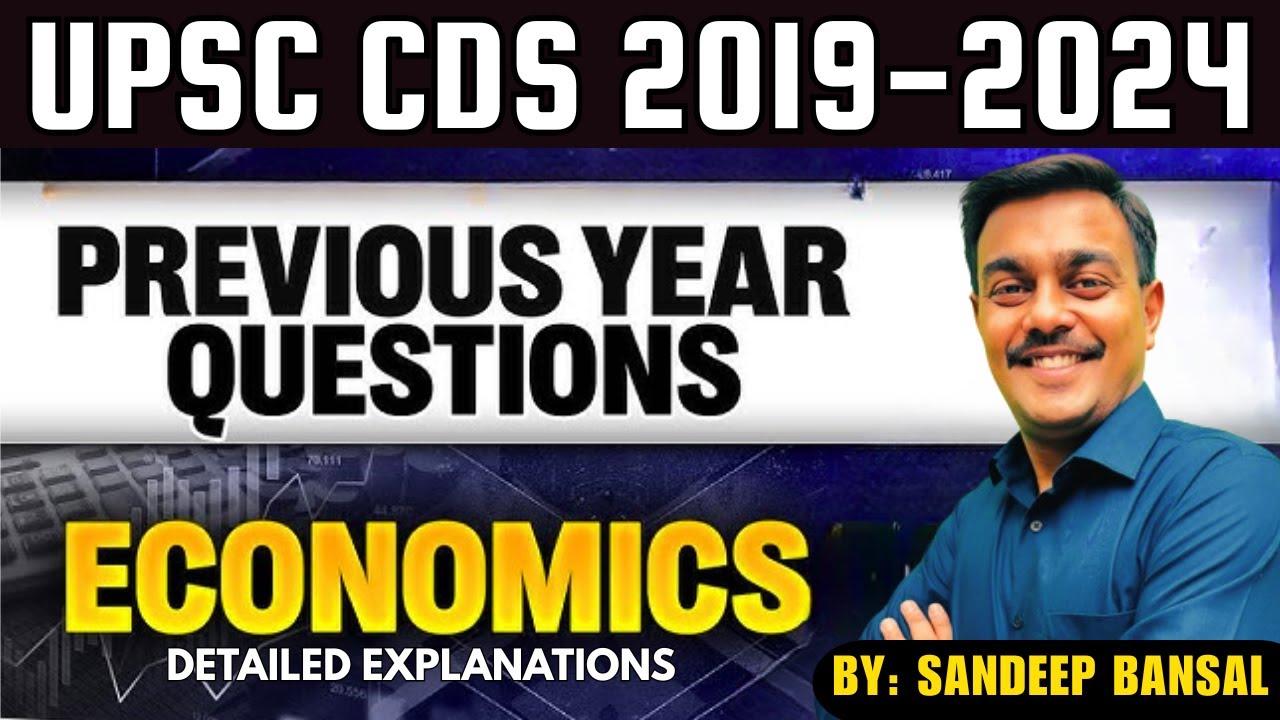 CDS Previous Year Questions: Economy | 2019-2024 | Complete PYQ | Detailed Explanations | #cds