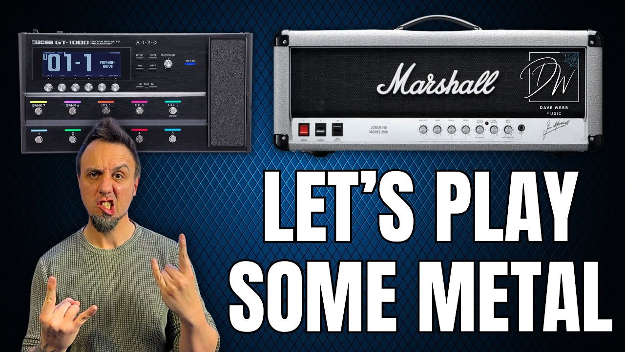 Металлический тон с BOSS GT-1000 и Marshall Silver Jubilee