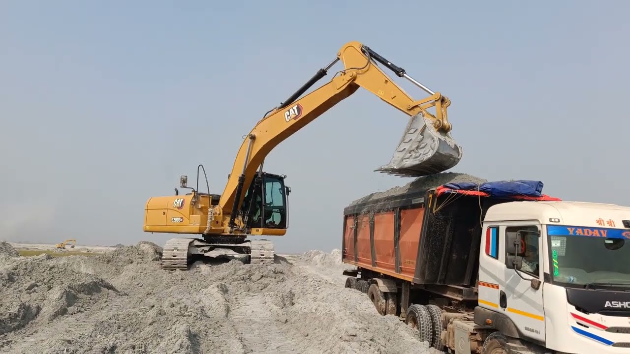 CAT Excavator 320D3GC in Action: Optimizing Fly Ash Loading (Time Study)|NTPC Seepat Chhattisgarh
