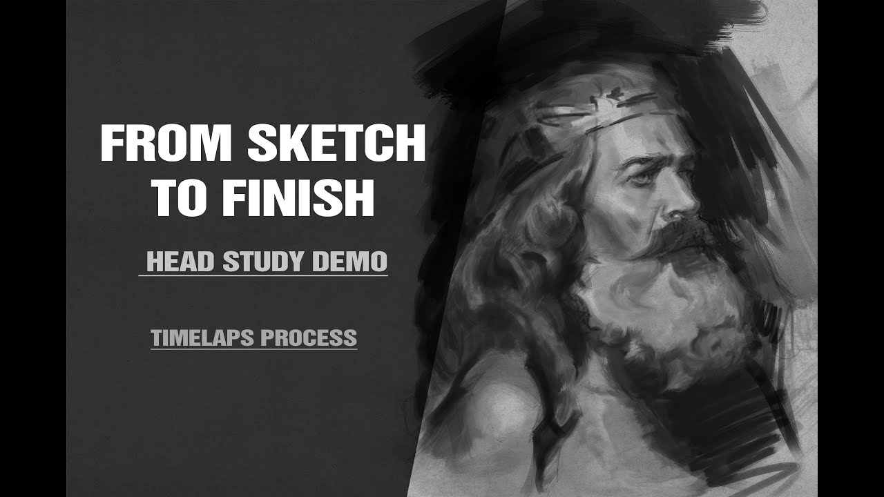 Head drawing time-lapse / Photoshop art process