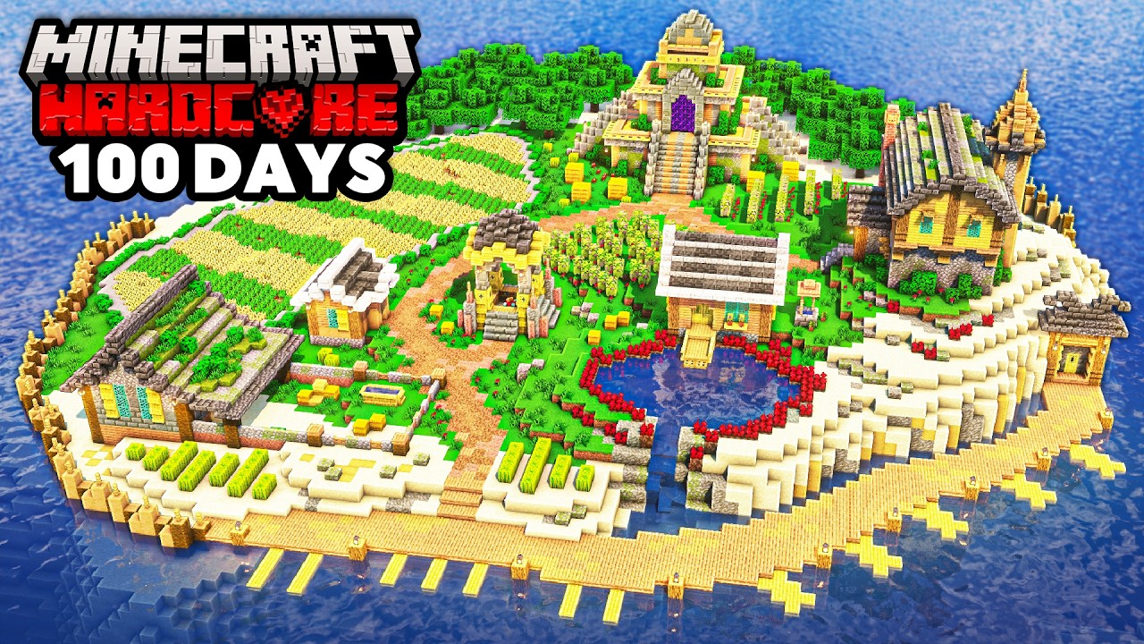 I Survived 100 Days STRANDED on an ISLAND in Minecraft Hardcore