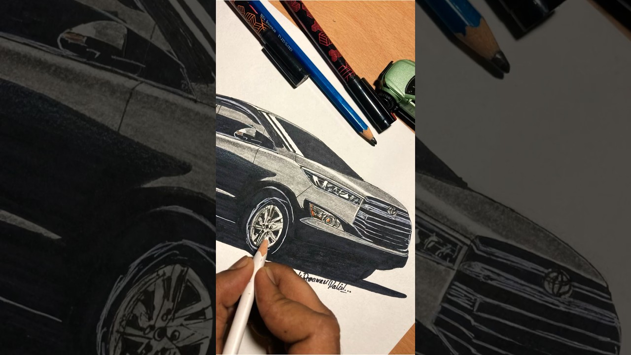 Innova Crysta Drawing 🔥Subscribe for more car #drawing #trending  #youtubeshorts  #shorts