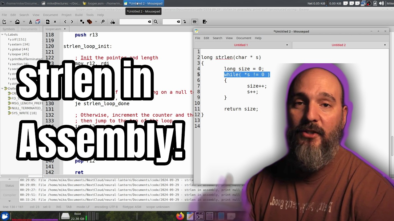Implement strlen for Null-Terminated Strings in x86-64 Assembly (YASM)