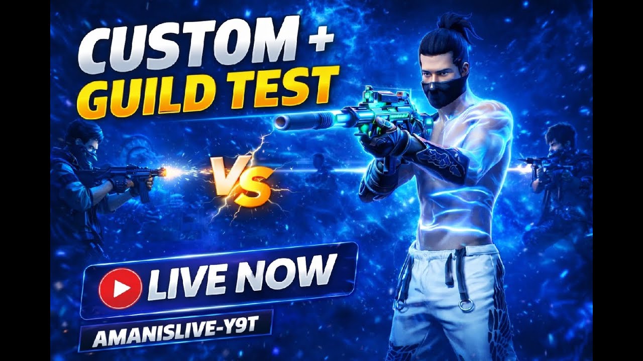 AMAN IS LIVE CUSTOM+GUILD TEST KARTE AJAO 🎀💯 #FF #AMANYT