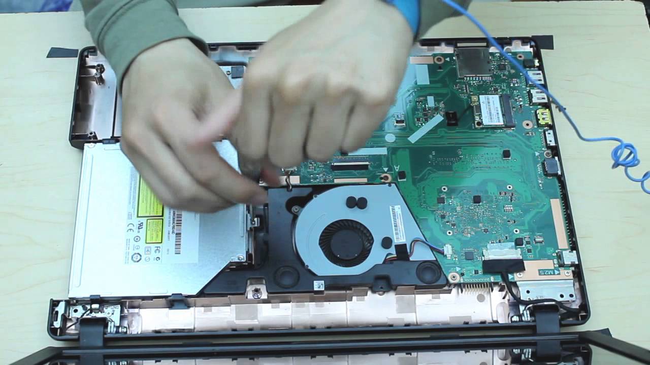 asus x551M Laptop disassembly remove motherboard/hard drive/ram etc...