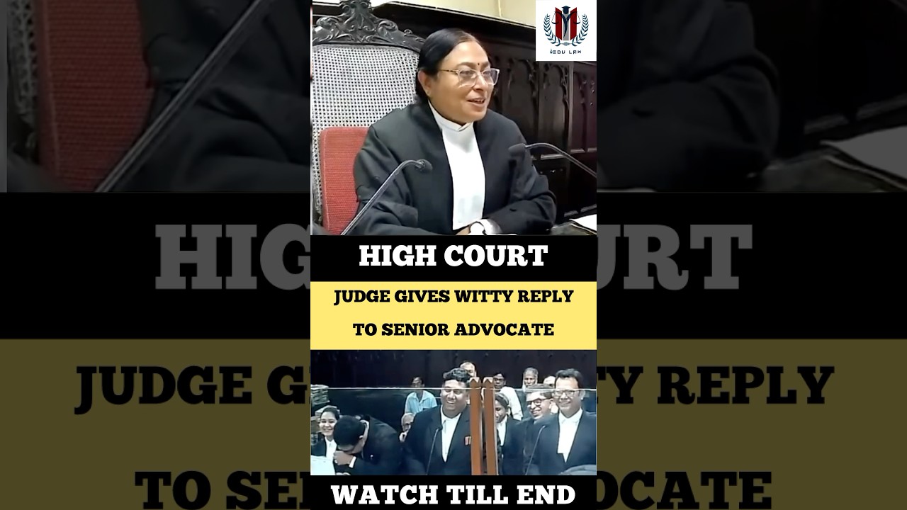Judge Gives Witty Reply to Senior Advocate #judge #advocate #highcourt #shortvideo