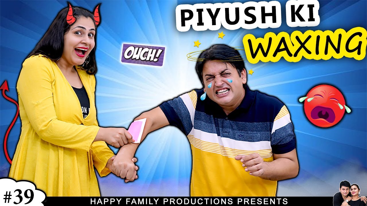 PIYUSH KI WAXING | पीयूष की वैक्सिंग | Husband vs Wife | Couple Challenge | Ruchi and Piyush