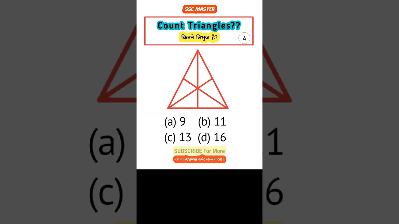 Count Triangles || Logical Reasoning || SSC GD #reasoning