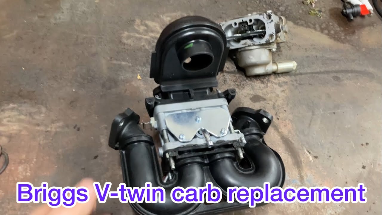 How to replace a Briggs and Stratton V-twin carburetor.