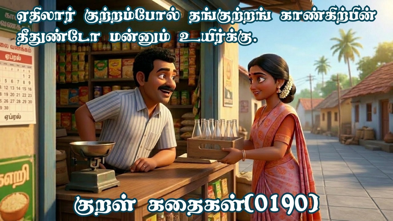 Kural Kathai 0190 குறள் கதை: ஏதிலார் குற்றம்போல் தங்குற்றங் காண்கிற்பின் தீதுண்டோ மன்னும் உயிர்க்கு.
