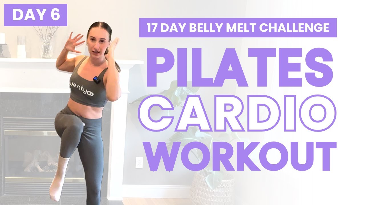 10-Min At Home Pilates Cardio Workout to Burn Belly Fat | Day 6 of 17 Belly Melt Challenge