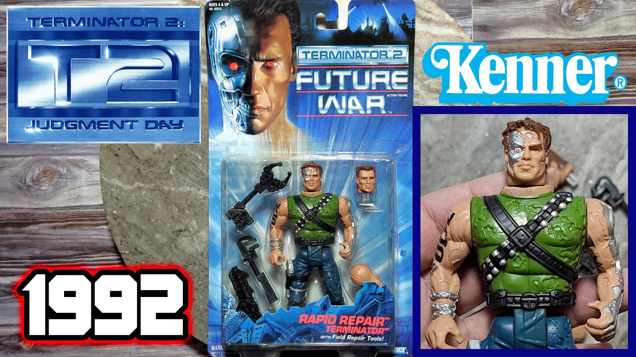 Vintage 1992 T2 Rapid Repair Terminator action figure by Kenner. Unboxing & Review