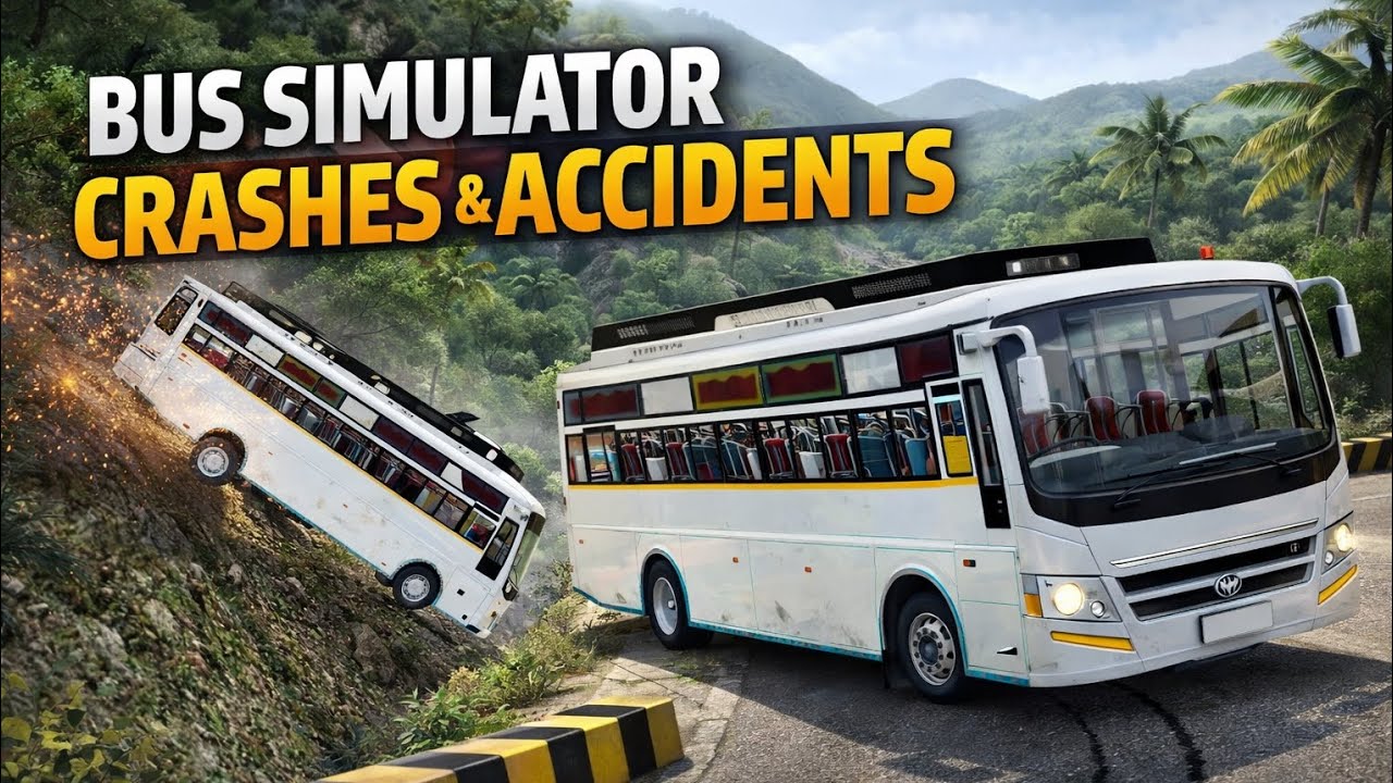 WHITE QUEEN BUS CRASH IN BUS SIMULATOR INDONESIA GAME 😱 #bussid 