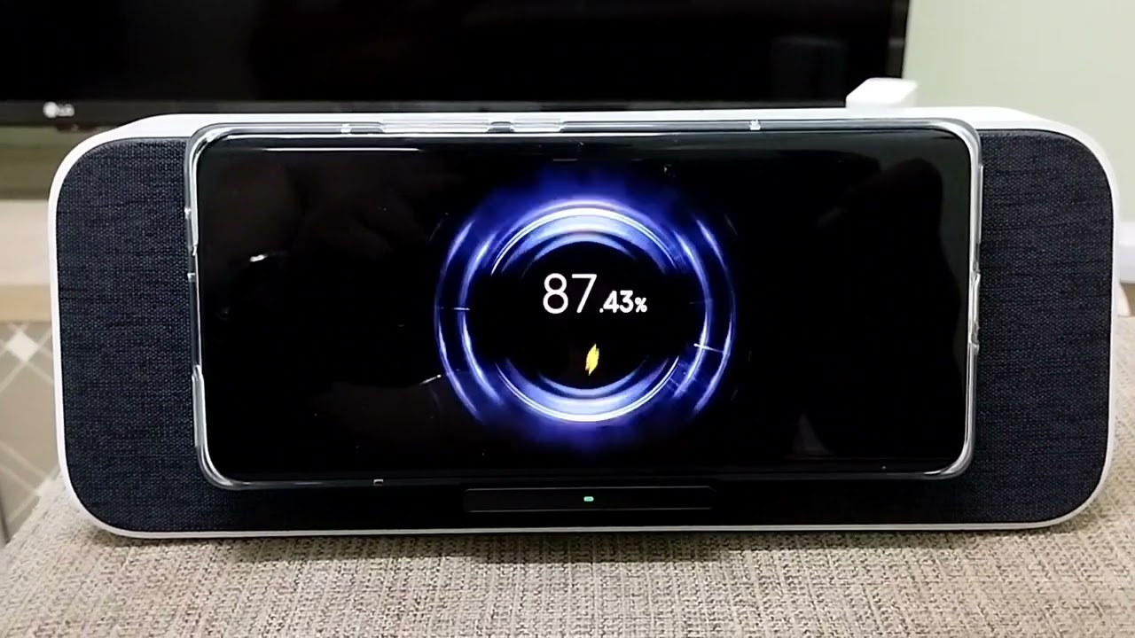 #Xiaomi12Pro Charging On Xiaomi Bluetooth 5.0 Speaker 30W Wireless Charger