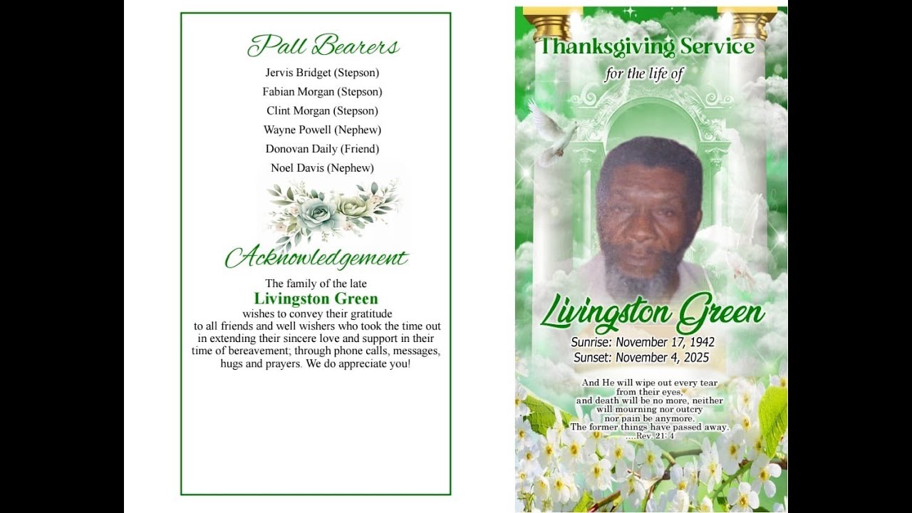 Thanksgiving Service For Livingston Green