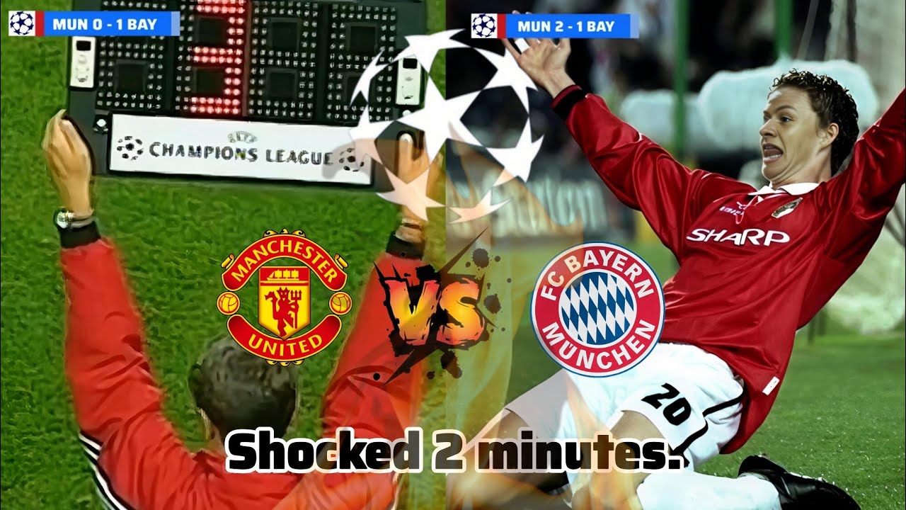 Manchester United shocked Bayern Munchen in last minutes.#manchesterunited #bayernmunchen #final 
