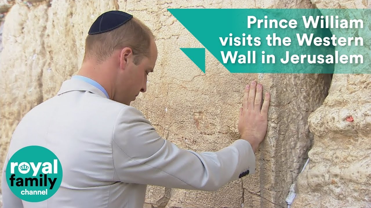 Prince William visits the Western Wall in Jerusalem